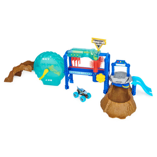 MONSTER JAM - Hrací set Megalodon Monster Wash, 1:64
