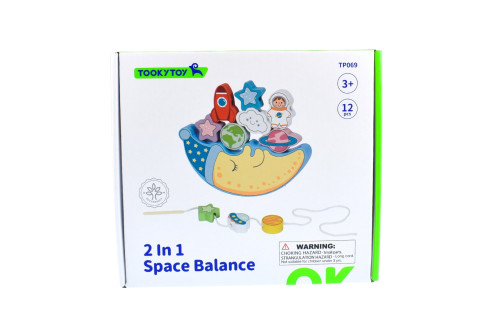 Balanční hračka a provlékání Vesmír 2v1