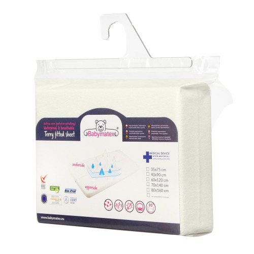 Nepromokavé prostěradlo froté 60x120 cm Babymatex