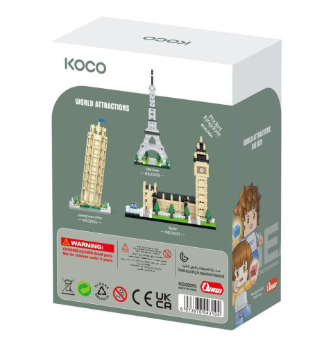 Stavebnice mini Eiffelova věž 538 ks Koco