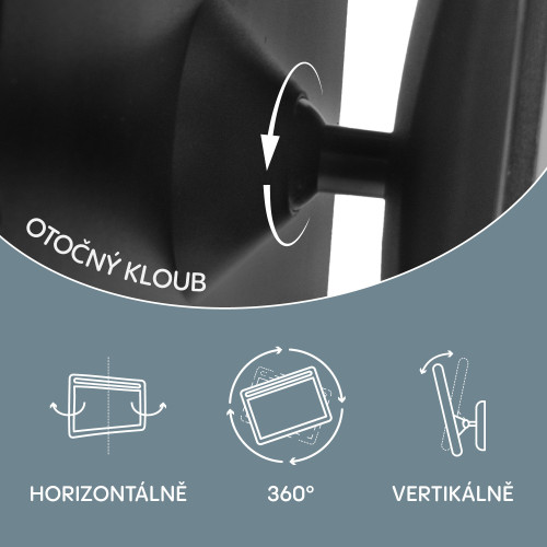 Zrcátko s LED osvětlením Deluxe, Black