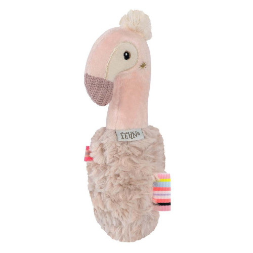 Chrastítko do ruky plameňák, Pink Baby Fehn