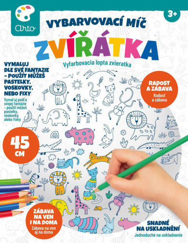 Vybarvovací míč zvířátka Arto