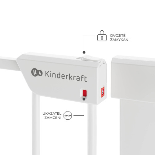 Zábrana do dveří Safe Snap White Kinderkraft
