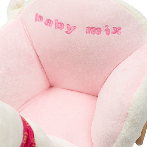 Houpací hračka s kolečky a melodií Baby Mix Labuť bílá