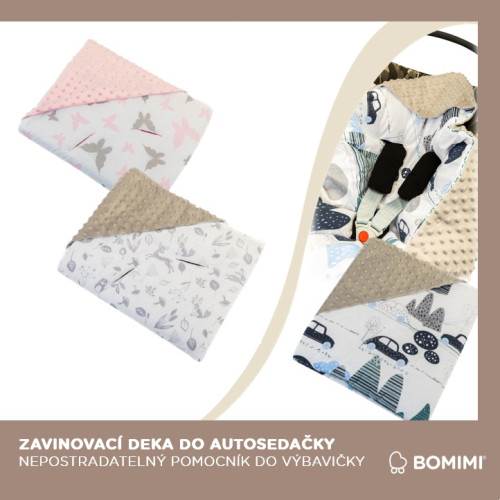Zavinovací deka do autosedačky minky Bomimi