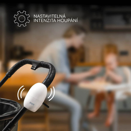 Houpadlo kočárku Eggy nabíjecí, White Zopa