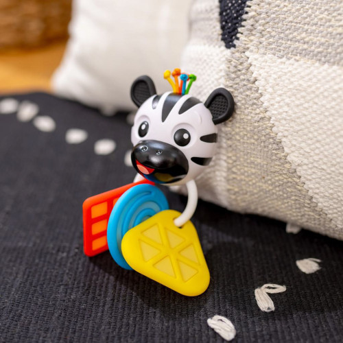 Kousátko s chrastítkem zebra Zen™ Shake-a-Shape bez Bpa 0 m+ Baby Einstein