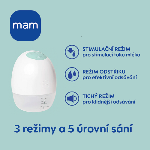 Move elektrická hands-free odsávačka mateřského mléka do podprsenky MAM
