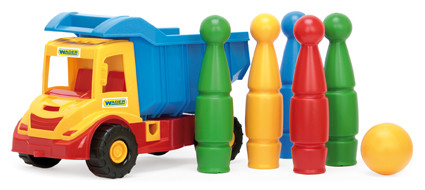 Auto multitruck s kuželkami plast 37cm