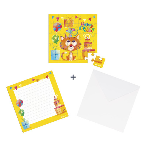 Blahopřání k narozeninám s puzzle Janod