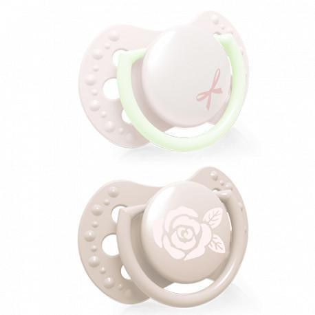 Šidítko silikonové dynamické LOVI Baby Shower 0-2 m 2 ks