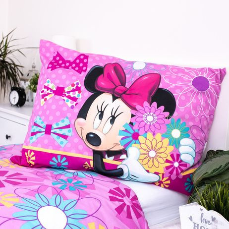 Povlečení Minnie "Bows and Flowers" 140 x 200, 70 x 90 cm Jerry Fabrics