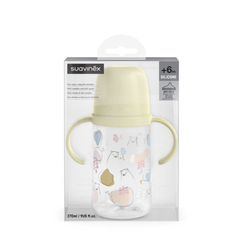 Láhev s oušky Bear 270 ml Suavinex