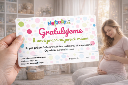 Tištěný dárkový poukaz Nejbaby "Gratulujeme k nové pracovní pozici máma"