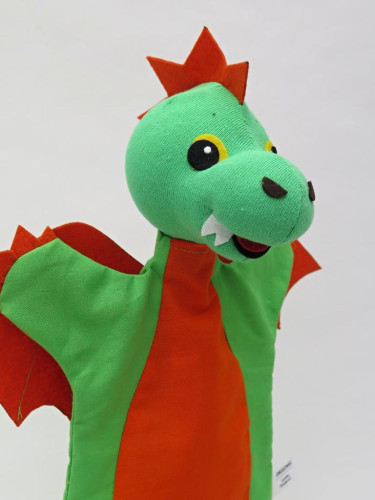 Maňásek Drak oranžový 28 cm