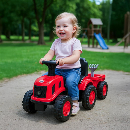 Dětské odrážedlo traktor s vlečkou Benny Baby Mix