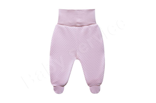 Prošívané polodupačky lososové Baby Service