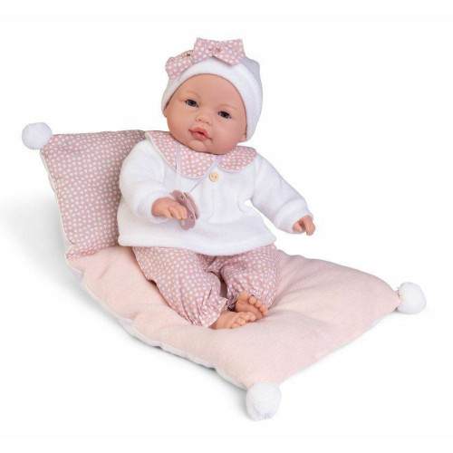 Mrkací panenka miminko se zvuky a měkkým látkovým tělem 37 cm Bimba 14363 Antonio Juan