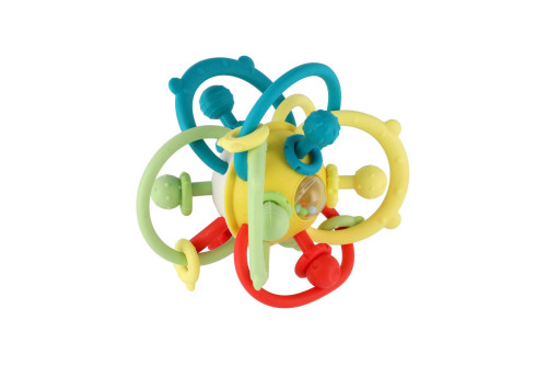 Koulíček chrastítko silikon/plast 13 x 9 cm Babyted