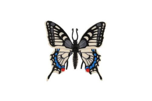 Motýl tropický Papilio/otakárek fenyklový zooted plast 8 cm