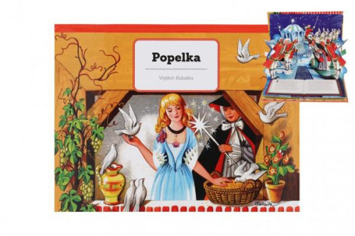 Knížka Popelka unikátní prostorové pohádky CZ text