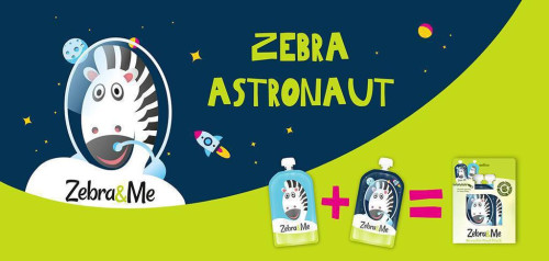 Kapsička na dětskou stravu pro opakované použití Zebra&Me 2 ks