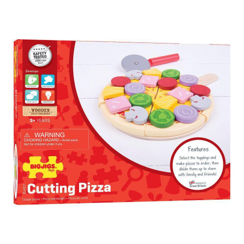 Dřevěná krájecí pizza Bigjigs Toys
