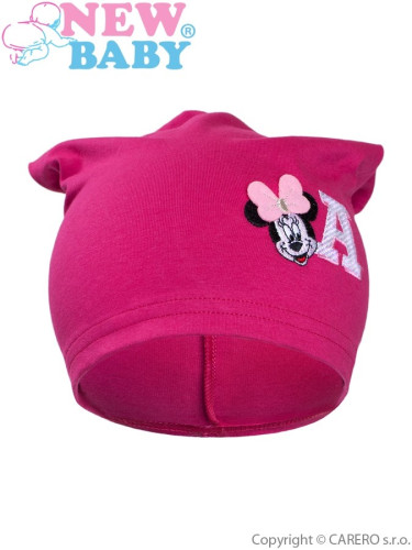Podzimní dětská čepička New Baby Minnie růžová vel. 110