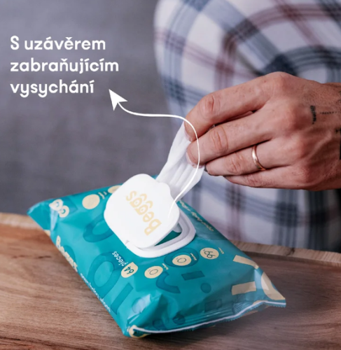 Vlhčené splachovatelné ubrousky (64 ks) 12 ks Beggs