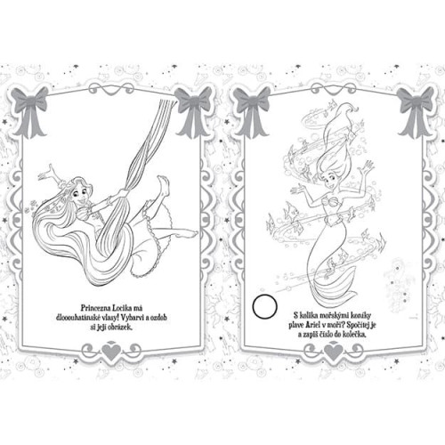 Omalovánky A4 se samolepkami Disney Princezny