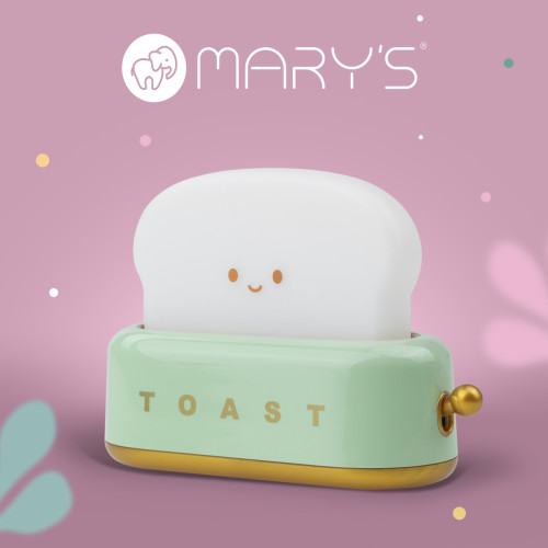 LED noční lampička - toustovač, zelená Mary's
