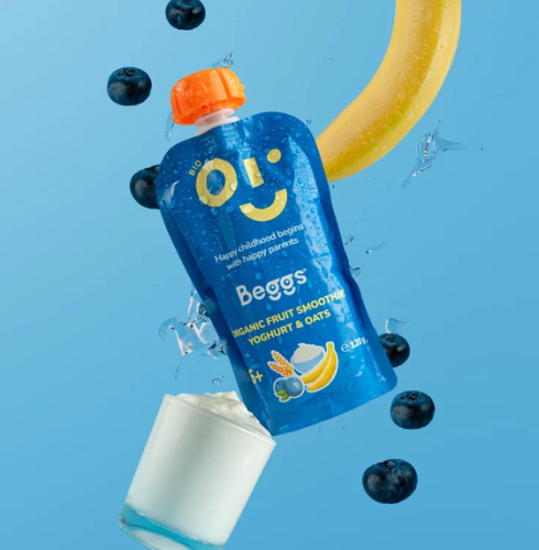 BIO Smoothie s ovocem, jogurtem a ovesnými vločkami (120 g) 12 ks Beggs