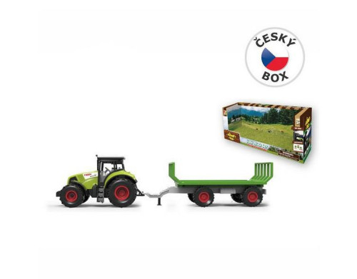 Traktor s přívěsem se zvukem a světlem