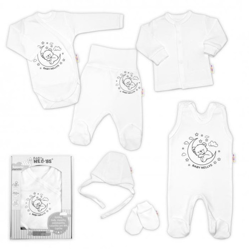 Soupravička do porodnice 6D Medvídek na měsíčku Baby Nellys