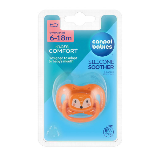 Šidítko silikonové symetrické 6-18 m Cute Animals Canpol babies