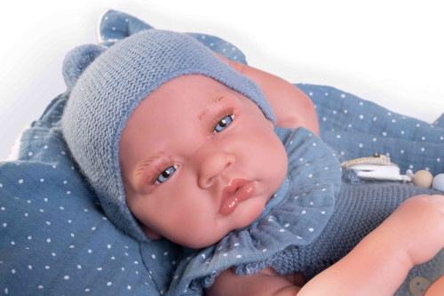 Realistická panenka miminko s celovinylovým tělem Sweet reborn Nacido 42 cm Antonio Juan