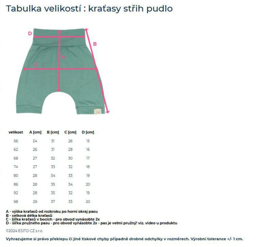 Dětské kraťasy Unicorn bílé Esito
