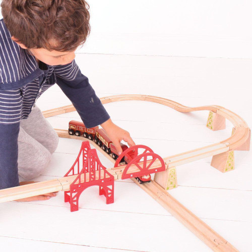 Replika lokomotivy Duchess of Hamilton + 3 koleje Bigjigs Rail