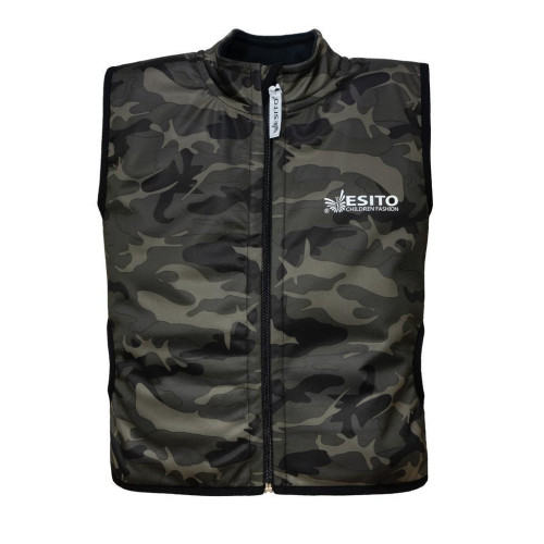 Dětská softshellová vesta Maskáč Zelená Esito