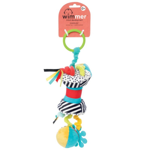 Wimmer chrastítko s kousátkem Zaggles Manhattan Toy