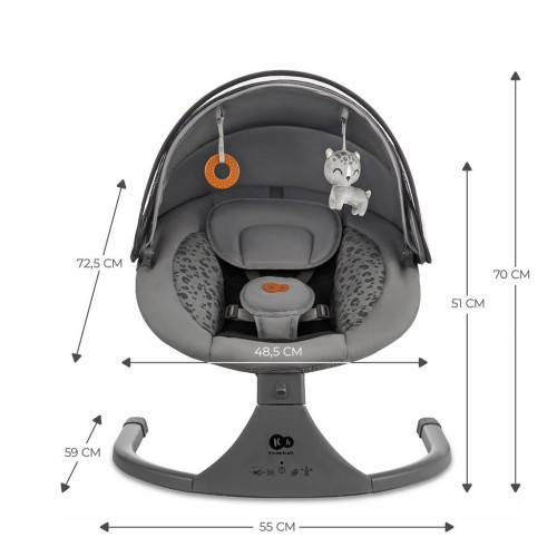Lehátko houpací s melodií 2 v 1 Lumi, do 9 kg, Premium Kinderkraft