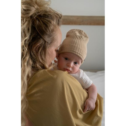 Čepička Beanie Seersucker LODGER Beige