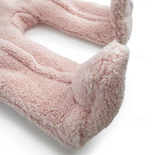 Zimní dívčí kojenecká kombinéza, kapuce s ušima Pidilidi Pink