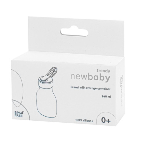 Silikonová lahvička na mateřské mléko New Baby