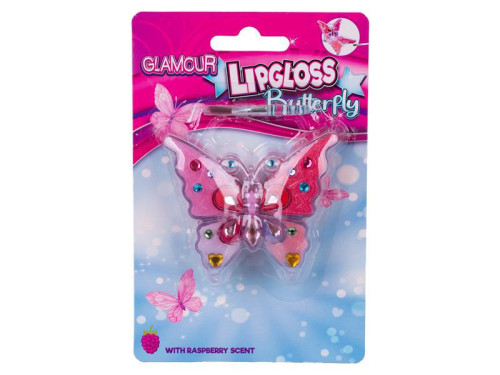 Glamour lesk na rty ve tvaru motýla 7 cm