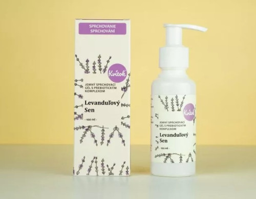 Jemný sprchový gel s prebiotickým komplexem Levandulový sen 100 ml Kvitok