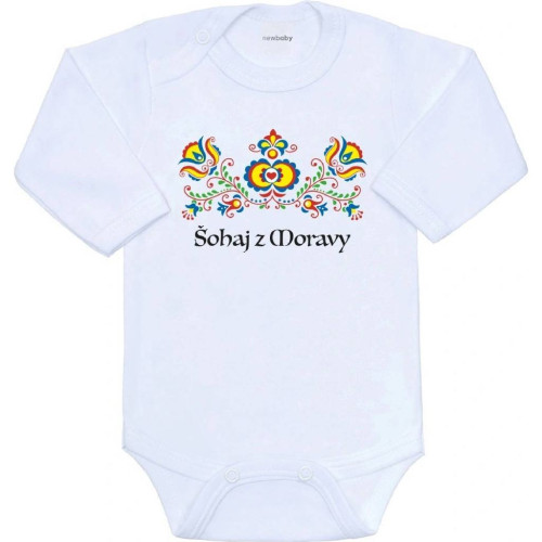Dětské body s potiskem Lidový vzor Šohaj z Moravy New Baby