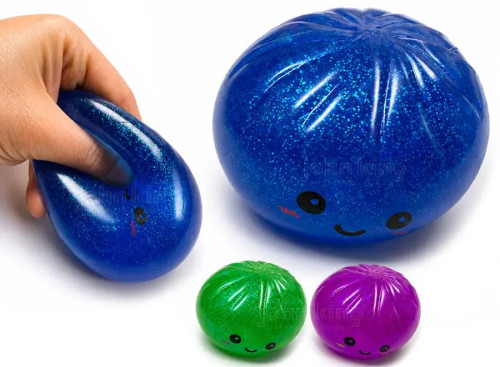 Squishy Dumpling Kawaii knedlíček se třpytivým slizem 5,5 cm