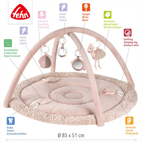 3D aktivity deka Baby Fehn Plameňák, Pink